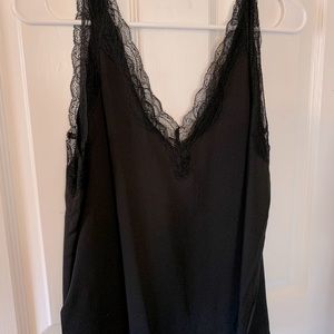 Black lace h&m tank top size 8